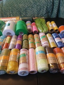 Lot of Decorative Mesh Tulle Various Colors Sizes Patterns Occasions New Used