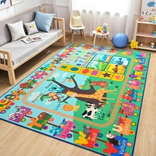 Kids Rug for Playroom, 4x6 ABC Educational Carpet for Classroom, Fun Alphabet...