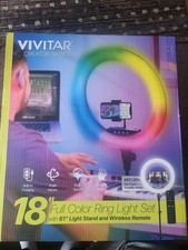 Vivitar Creator Series 18  Full Color Ring Light Set Kit With 61  Light Stand