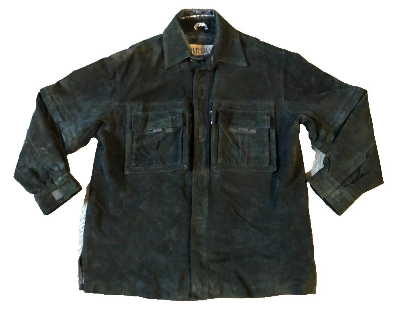 Wilsons M. Julian Men's Black Suede Tech Cargo Utility Jacket - Size XL image 2