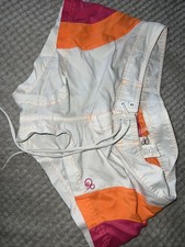Vintage Ocean Pacific OP Mini Swim Shorts Women’s S Pink Y2K Orange White