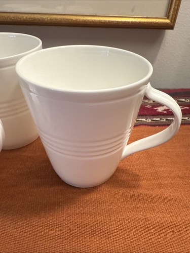 Lenox Tin Can Alley Seven Bone China White Mugs Set of 6 - Picture 4 of 10