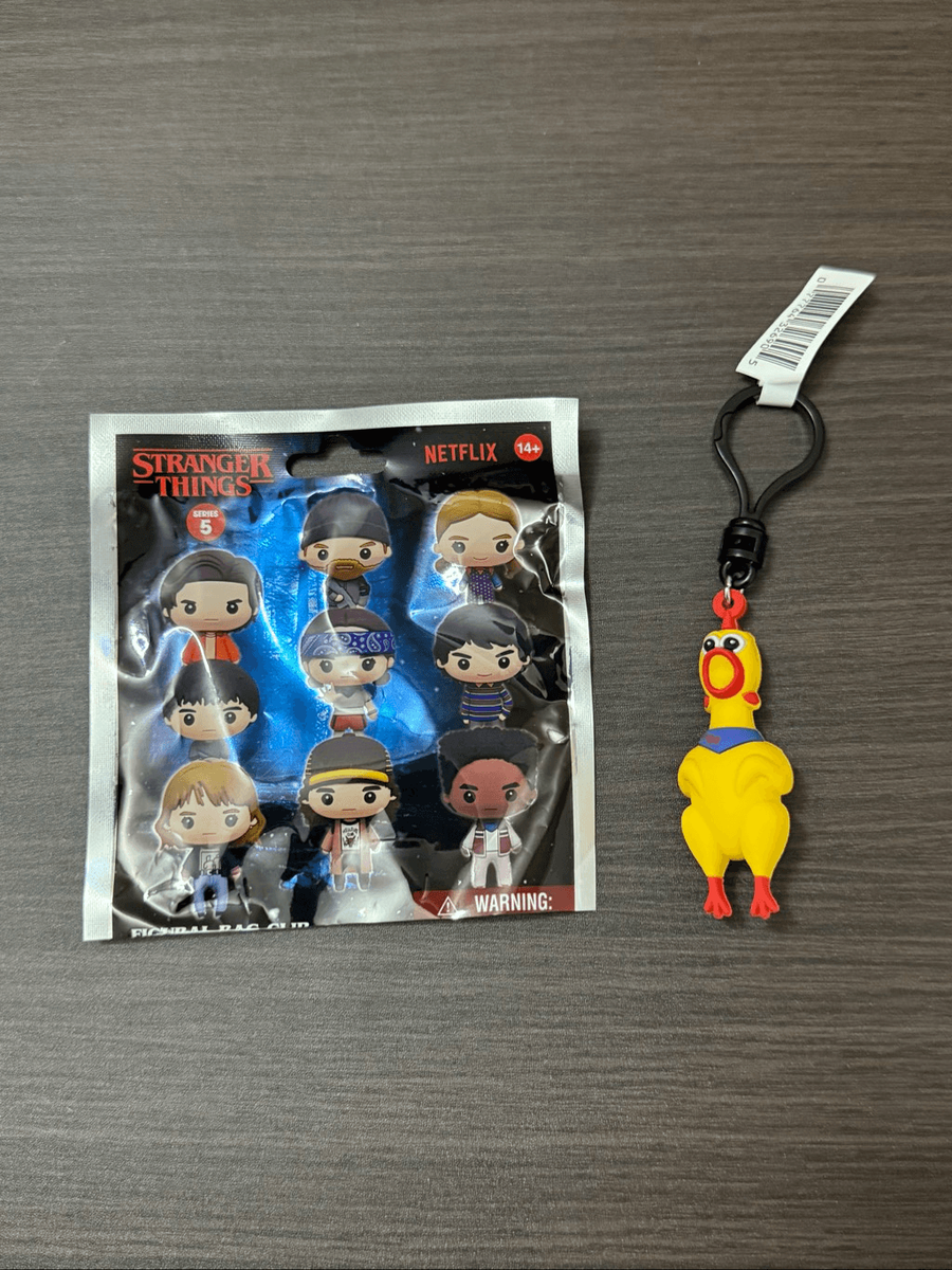 Stranger Things Series 5 Figural Bag Clip Keychain CHASE - Rubber