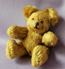 Antique Miniature Mohair Teddy Bear Schuco ? Jointed 2.5"