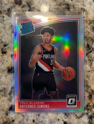 2018-19 Panini Donruss Optic Rated Rookie Anfernee Simons #186 Holo Prizm (RC)