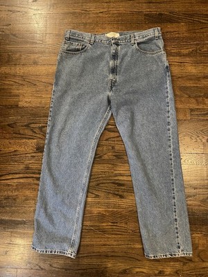 Vtg Levis 550 Jeans Men 42x32 Blue Light Wash Relaxed Fit Y2K Red Tab 2000