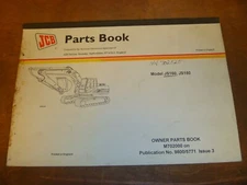 JCB JS160 JS180 Excavator Parts Catalog Manual Serial No M702000-Up