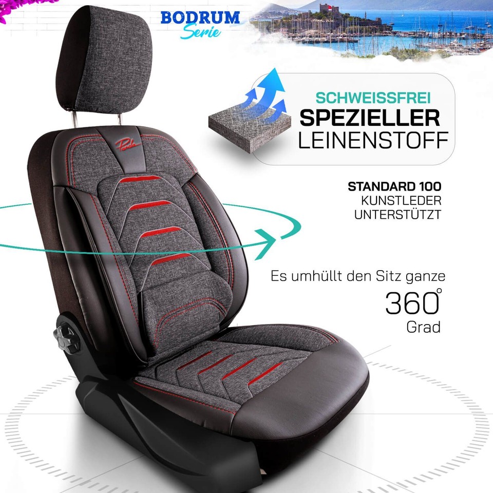 Coprisedili Auto Per Toyota Hilux – Set 2 Pezzi Anteriori, Nero, Con Airbag E Riscaldamento - copertina