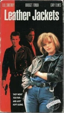 Leather Jackets VHS 1992 DB Sweeney Bridget Fonda Cary Elwes Action Drama VTG R