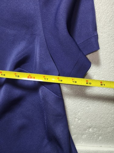 Top Philosophy donna blusa camicia viola media orlo irregolare manica corta - Foto 16 di 16
