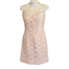 Mori Lee Madeline Gardner Lace Midi Dress Pink White Women's 10