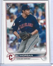 2022 Topps BASEBALL Rookie Card RC Eli Morgan #217 Cleveland Gradians - MLB. rookie card picture