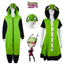 Anime Invader ZIM Cosplay Costume Characters Uniform Pajamas Set Halloween Party