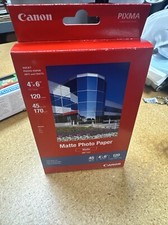 Canon 4x6 Photo Paper Matte 120 Sheets 45lb Pixma MP-101 New Sealed Genuine
