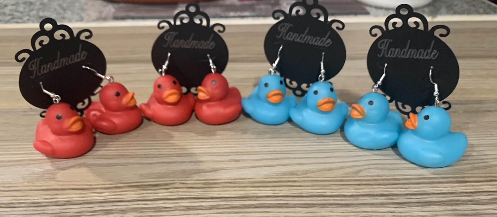 Mini rubber duckie stud earrings for fun playful style