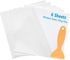 Car Static Cling Film, PVC Material, Transparent, 6.3''×6.3'', 6 Pcs, Waterproof