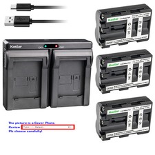 Kastar Battery Dual Slim Charger for Sony NP-FM500H DSLR-A100/B DSLR-A100K/B