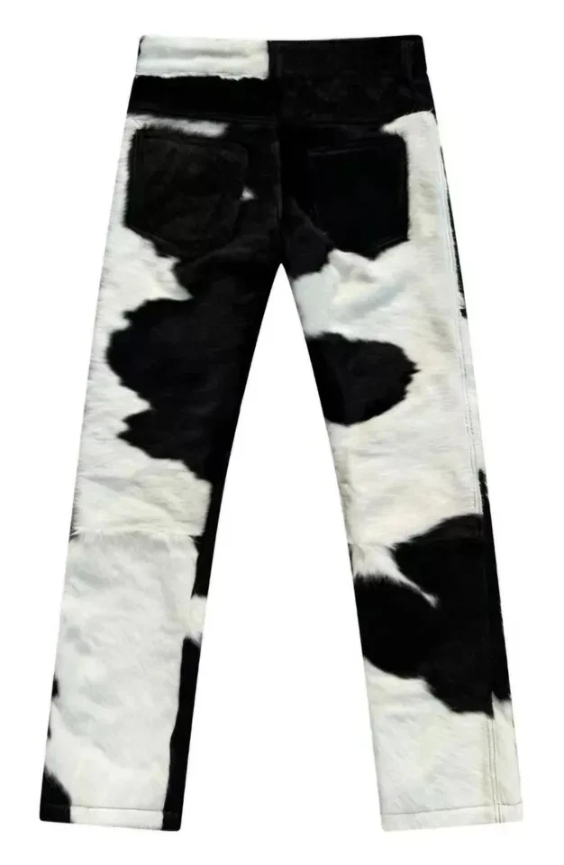 Genuine Cowhide Leather Pants | Natural Hair-On Cow Skin Western Style Pant - Image 2 of 2