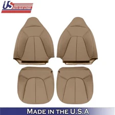 1997-2002 Fits Ford Expedition XLT Leather Front Replacement Seat Covers Tan