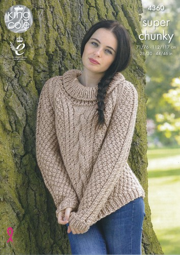Ladies Super Chunky Knitting Pattern 