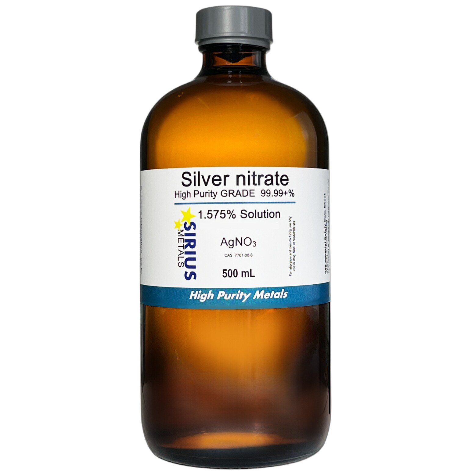 Silver Nitrate Solution (CAS# 7761-88-8) - 1.575% as AgNO3, 1.0% as Ag ...