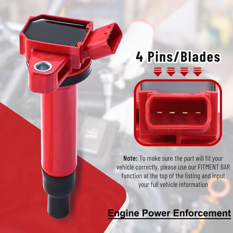 8 Pack Ignition Coils for Toyota Tundra Sequoia 4.7L 90919-02230 673-1303 UF230 - Image 3 of 4