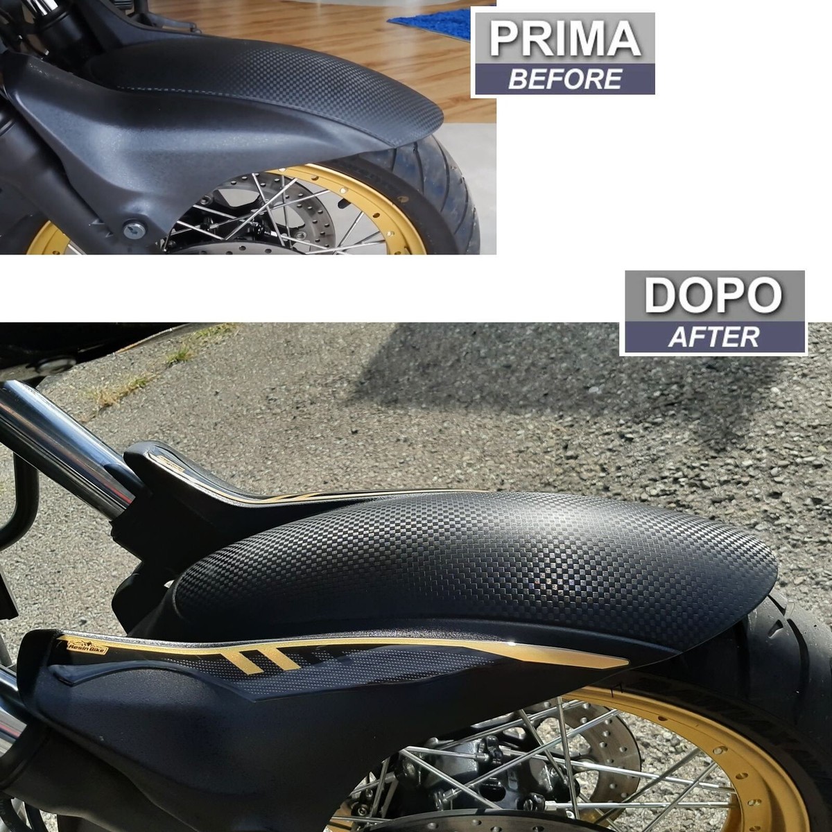 Resin Bike 3D Motorcycle Fender Stickers – Compatible With Suzuki V-Strom 650 2017-2021 – Yellow/Black