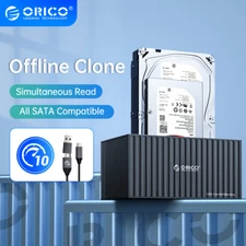 ORICO 36TB USB C 3.1 to SATA Dual Bay Hard Drive Dock for 2.5/3.5" SATA HDD SSD
