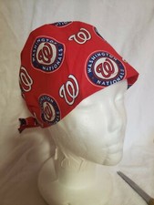 Washington Nationals Handmade SURGICAL SCRUB CAPS