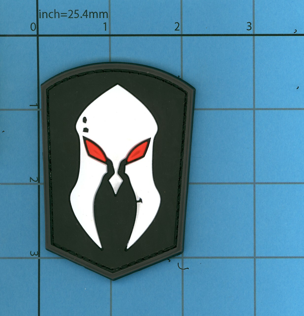 PVC MEAN SKULL RED EYE PATCH TACTICAL ARMY B31 BONES