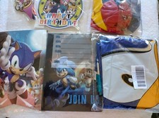 Globos de fiesta Sonic The Hedgehog 9 piezas globos de aluminio pastel cupcakes invitaciones