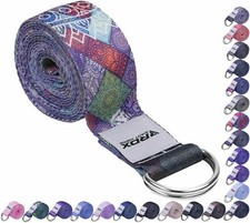 Yoga Strap by RDX, Yoga Mat Strap, Yoga Blocks and Strap, D-Ring Buckle