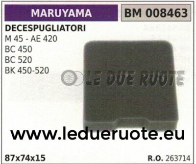 263714 Air Filter Sponge Brush Cutter Maruyama M45 AE420 BC 450 520 87X74