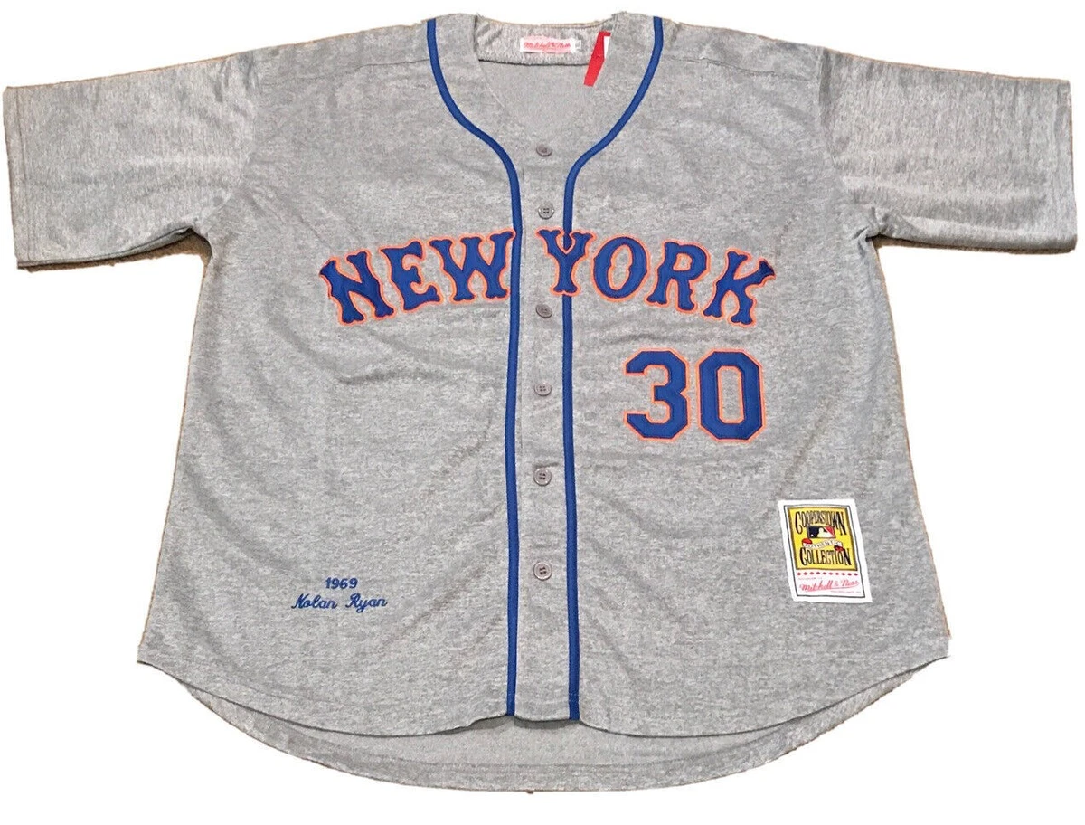 Nolan Ryan NY Mets Sewn Jersey Mens XL NWT 1969 Home Grey Retro Throwback