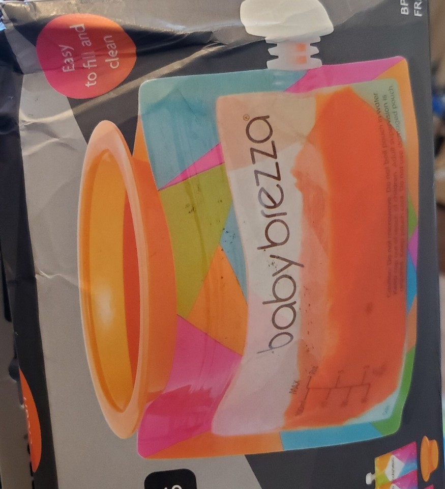 Baby Brezza Reusable Baby Food Storage Pouches, 10 Pack 7oz Make