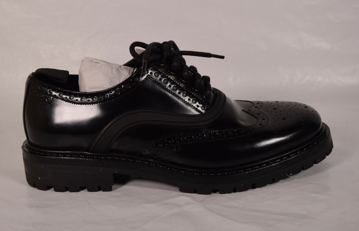 Zara Wingtip Oxford Dress Shoes Mens 8.5/41 Black Leather Mesh Good zara oxford shoes products for sale | eBay main image 4