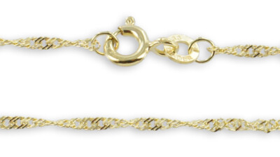 Singapurkette 333'er Gold Ø 1,3 mm x 40-45 cm Top Markenware 8 Karat    x448