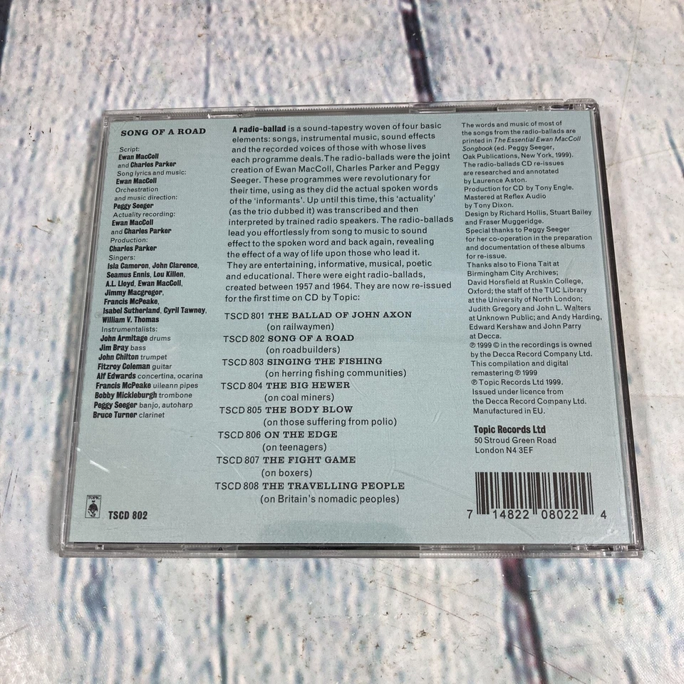 Song of a Road Ewan MacColl Charles Parker CD 1999 Topic Records Folk Music Foto 2 de 4