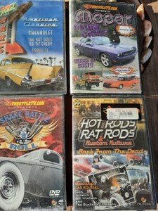 New 4 set DVD Muscle Hot Rod Cars