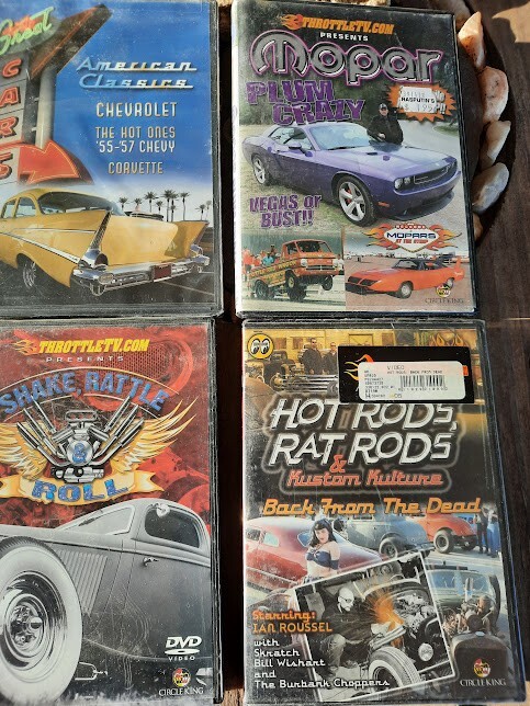 New 4 set DVD Muscle Hot Rod Cars