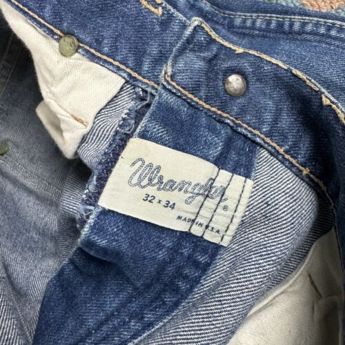 Vintage 60er Jahre Wrangler blaue Glocke 13 MWZ Denim Cowboy Jeans Größe 31x28 TROCKENFÄULE - Bild 9 von 15
