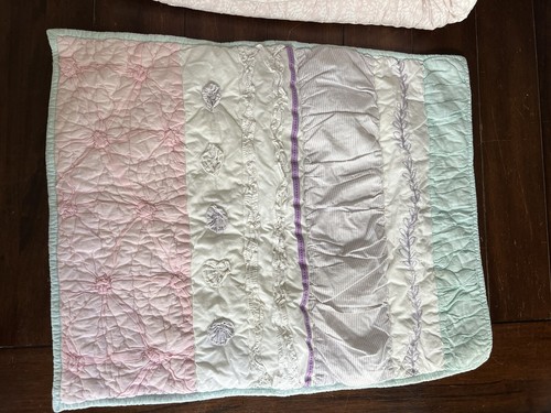 Pottery Barn Kids Bailey Ruffle Mermaid Quilt Twin Reversible +Sham +Sheet READ - Picture 15 of 23