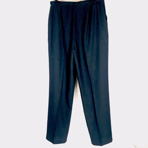 Sag Harbor Dress Pants Womens 16 Black Tapered Leg High Rise Career Inseam 30.5 - Picture 2 of 7