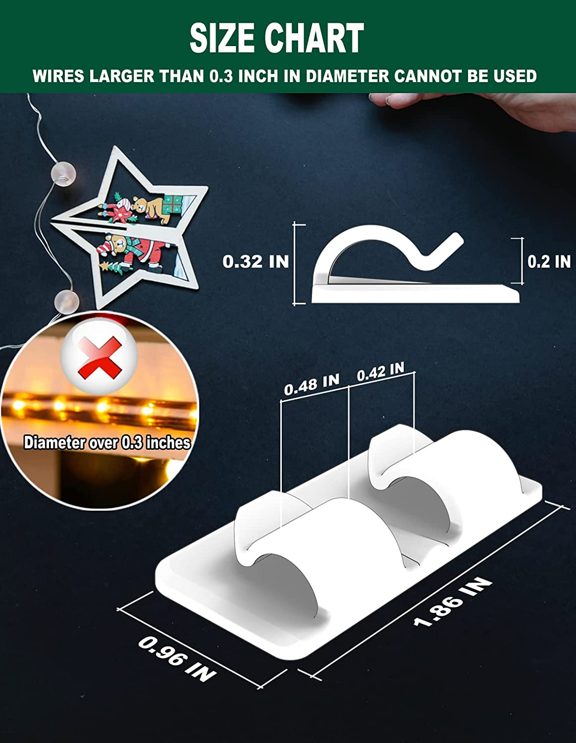 Outdoor Light Clips 40 Clips Clear Light Clips for outside Indoor