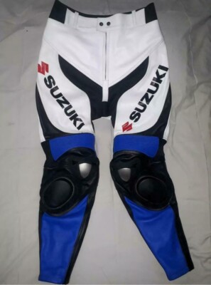 SUZUKI GSXR Biker Ledehose Motorrad Lederhose MOTOGP Rennen Leder Biker Hose 52