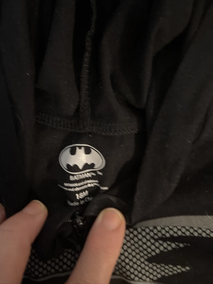 Batman Costume Pajamas Boys 18 M DC Comics Halloween Suit Cape Infants Black - Image 3 of 4