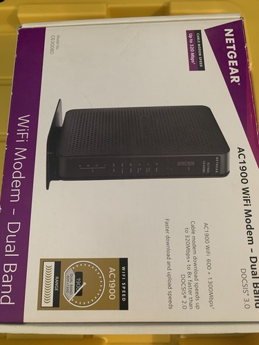 NETGEAR C6300BD AC1900 DOCSIS 3.0 Cable Modem WiFi Router - Works Good - Afbeelding 1 van 16
