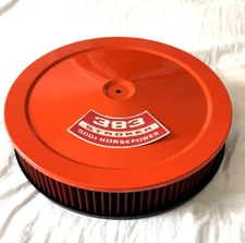 AIR CLEANER Chevrolet 383 Stroker washable red filter 383 500+ HP orange top