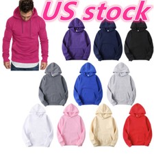 Men's Hooded Top Long Sleeve Drawstring Hoodie Sweatshirt Casual Pullover Top