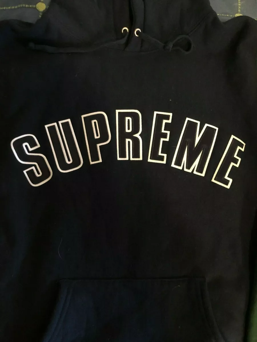 Supreme Color Blocked Arc Logo Hooded Sweatshirt Medium F/W 2016